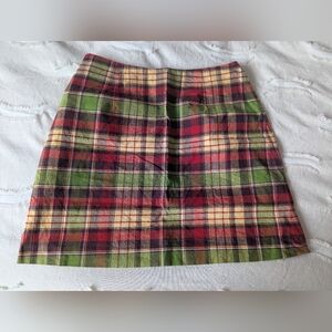 Plaid Women's Skirt - Red, Green, Yellow